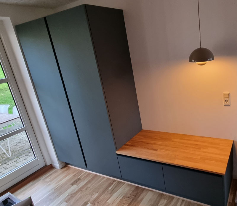 Inde i huset udført af Krusebyg